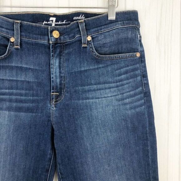 7FAM Gwenevere Distressed Skinny Ankle Jeans NWT  - Picture 2 of 7